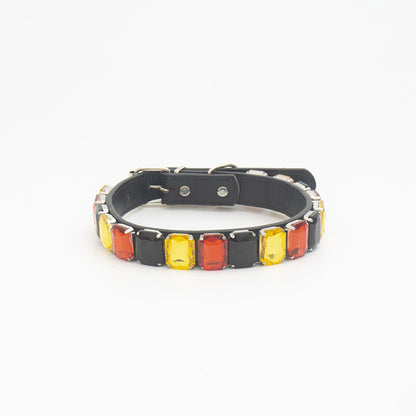 Luxury Dog Collar Rhinestone PU Leather Adjustable Collar
