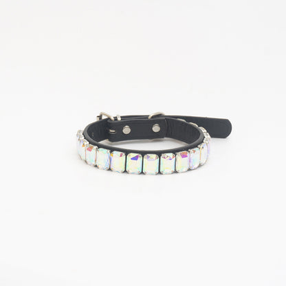 Luxury Dog Collar Rhinestone PU Leather Adjustable Collar