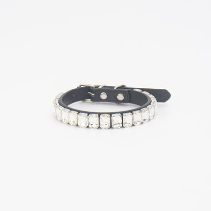 Luxury Dog Collar Rhinestone PU Leather Adjustable Collar