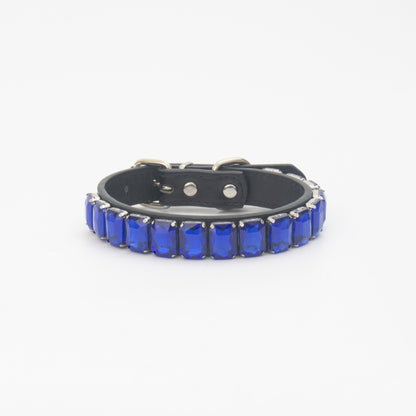 Luxury Dog Collar Rhinestone PU Leather Adjustable Collar